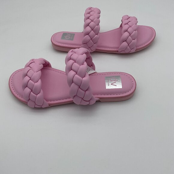 DV Dolce Vita Girls Sz 2 Band Braided Careena Pink Flat Sandal NEW in Box - Picture 4 of 8